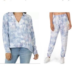 Young Fabulous & Broke Tie Dye Soho  Ollie Rayon Set Jogger Pants Top Medium 4